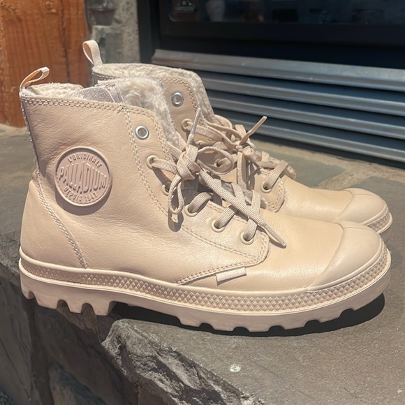 PALLADIUM FAUX FUR & LEATHER BOOTS - Picture 3 of 11